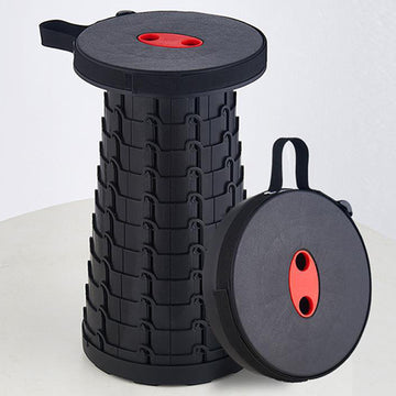 TD® Tabouret pliant escamotable réglable portatif extérieur stockage camping train de pêche intégré style simple plastique couleur n